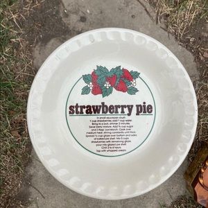 Vintage strawberry pie plate